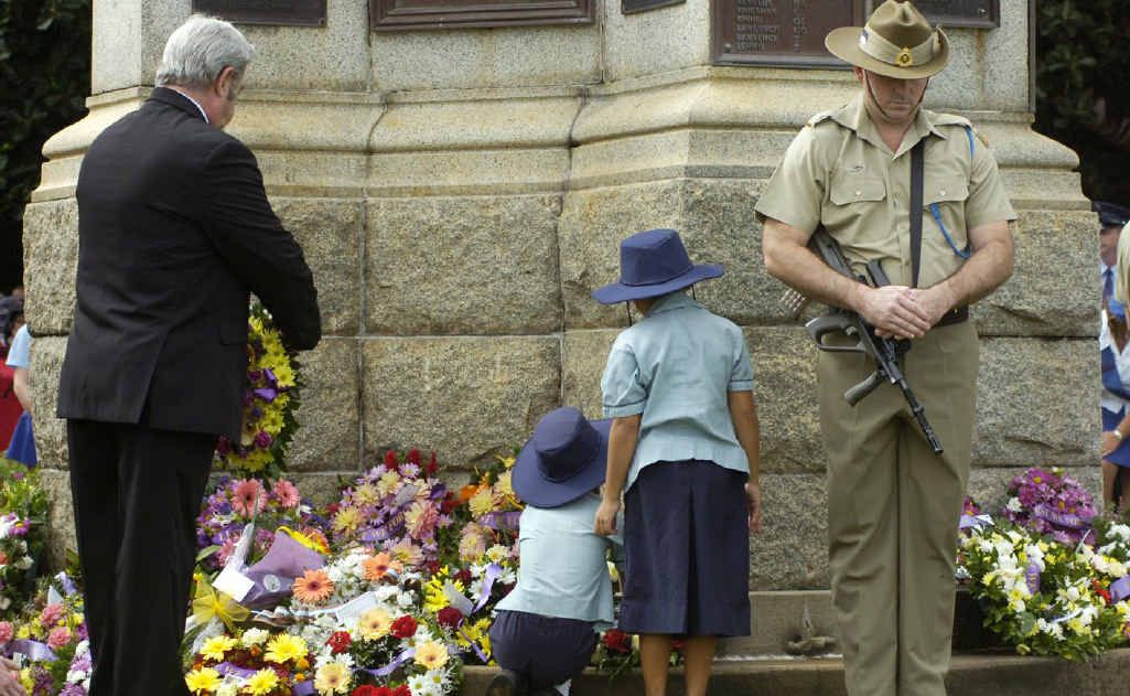 Riverside Christian College students lay a wreath at the Anzac Day Maryborough commemoration. Riverside Christian College students lay a wreath at the Anzac Day Maryborough commemoration.